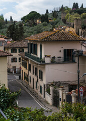houses in the village in Florence Italy 