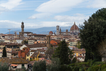 Fototapeta premium view of Florence Italy and cathedral 