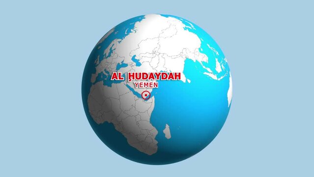 YEMEN AL HUDAYDAH ZOOM IN FROM SPACE