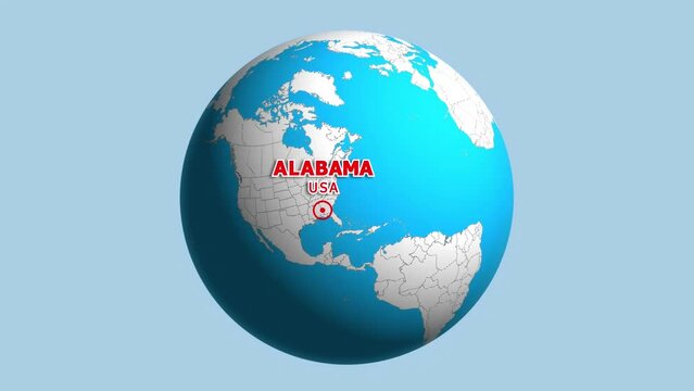 USA ALABAMA ZOOM IN FROM SPACE