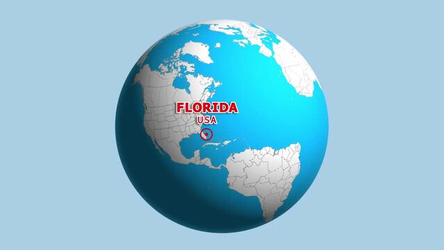 USA FLORIDA ZOOM IN FROM SPACE