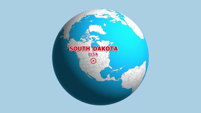 USA SOUTH DAKOTA ZOOM IN FROM SPACE