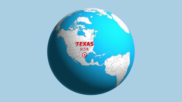 USA TEXAS ZOOM IN FROM SPACE
