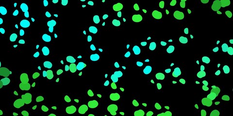 Dark green vector pattern with abstract shapes.