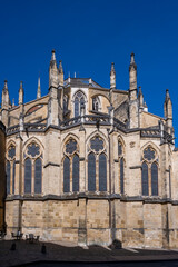 Panorama of the cathedral of saint marie in bayonne in france