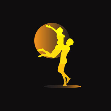 inspiration silouet duet dance vector