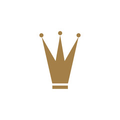 minimalist luxury crown logo vector template design.
