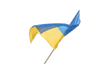 The national flag of Ukraine isolated on a white background