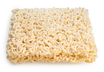 Flavor instant noodles isolated on white background, Instant noodles on white With clipping path.