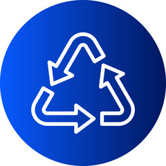 recycle symbol gradient icon