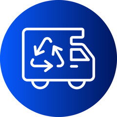 recycling truck gradient icon