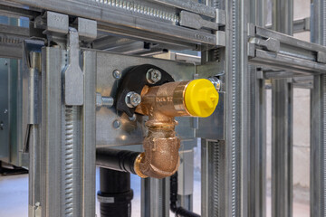 plumbing service. installation of modern equipment in an old building.