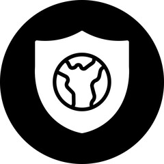 save the planet glyph icon