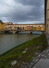 view of Ponte Vecchio in Florence Italy 