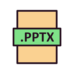 Fototapeta premium .PPTX Icon