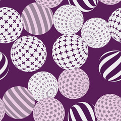 Retro 3d illustration of abstract balls, great design for any purpose. Modern poster for cover design.