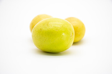 fresh group of Lemons isolated on white background