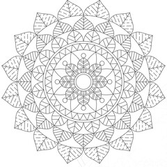 Leaf Flower Petal Coloring Mandala Art Simple Graphic Shape Vector Floral Oriental Outline Vintage Decorative Elements Pattern Illustration Islam Arabic Indian Turkish Mystic Religion Morals Lotus