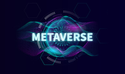 Digital Information Wave for Metaverse concept
