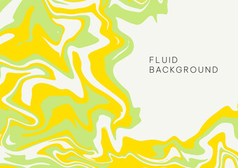 Fluid green and yellow background