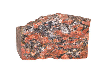 red granite isolated on white background © Oleg