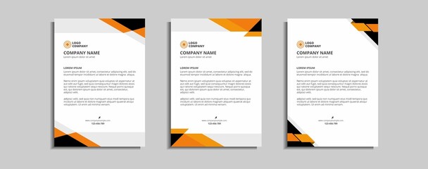 modern corporate letterhead template design