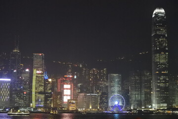 Fototapeta na wymiar 香港　ビクトリアハーバー　夜景