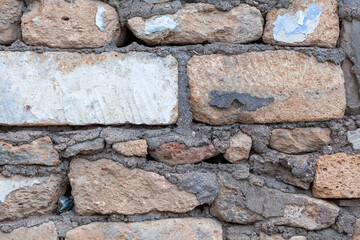 Texture of a stone wall. Old castle stone wall texture background. Stone wall as a background or texture. Part of a stone wall, for background or texture
