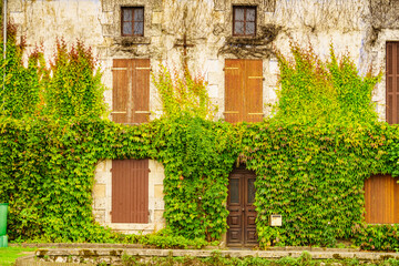 Fototapeta na wymiar Coulon small town in France
