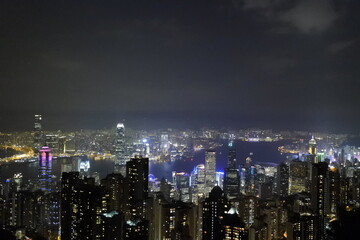 Fototapeta na wymiar 香港　夜景　ビクトリアピーク