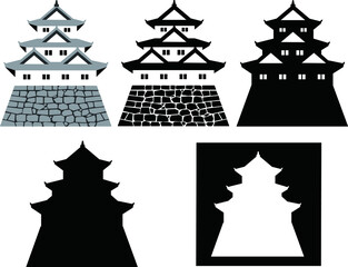 日本の城　三重三階の天守・櫓 © ROKUDANDA