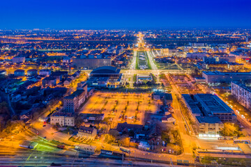 Zagreb by night from above