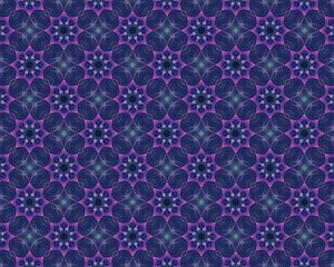 Octagon star seamless pattern. Blue and violet polygonal geometric abstract background. For wall floor tiles, textile. Illustration.