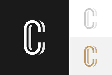 letter c monogram lettermark logo