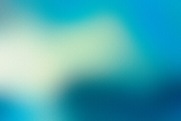 Green grainy gradient texture. Blue lo-fi gradient background. Green vivid blurred backdrop for Ecology banner, eco friendly minimal poster, template social media design. Environmental protection.
