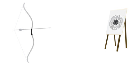 Grey  bow and arrow. vector