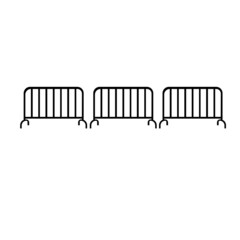 Silhouette illustration of iron guardrail. Guardrail icon