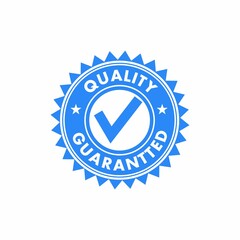 Quality guaranteed. Check mark. Premium quality symbol