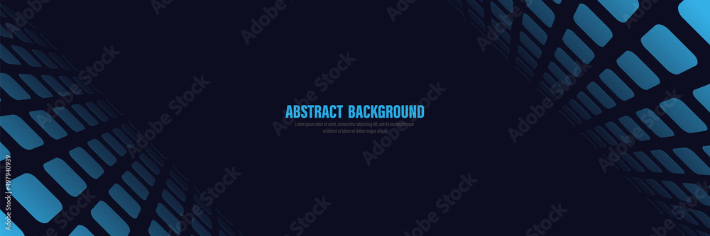 Aufkleber abstract blue square pattern with futuristic technology digital hi tech concept. website, banner and