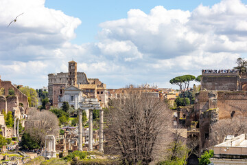 Roman Forum with clouds, Rome