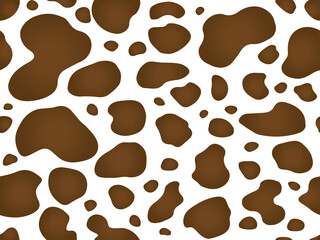 cow texture pattern repeated seamless brown gradient and white spot skin fur print - 497942950