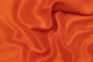 Close-up texture of natural orange or yellow fabric or cloth in same color. Fabric texture of...