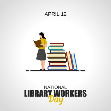 National Library Workers Day Vector Illustration. Suitable For Poster, Banners, Campaign And Greeting Card. 