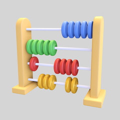 math abacus icon 3d illustration render
