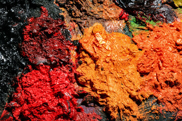 Texture astratta creta con diverse pennellate di colore 