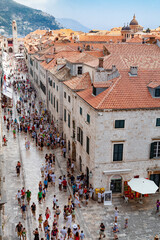 Dubrovnik città di mare in Croazia  ripresa dall'alto 