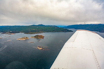 vista dall'alto di un aereo di un Acosta della patagonia