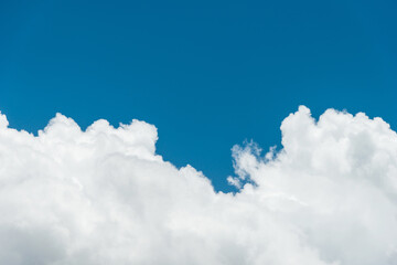 Large cloud on blue sky