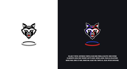 Raccoon logo, cute animal cartoon illustration design. Esport logo, angry expression © Luki