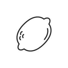 Lemon thin line icon. Linear symbol. Vector illustration..